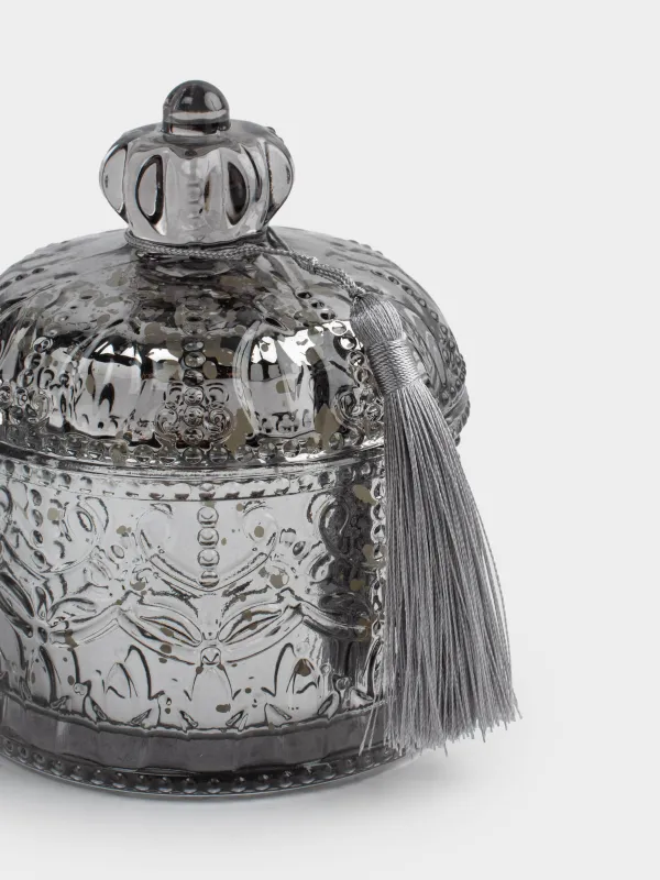 Свеча ароматическая, 10х11 см, в подсвечнике, Rural Baroque, Silver style, image-3