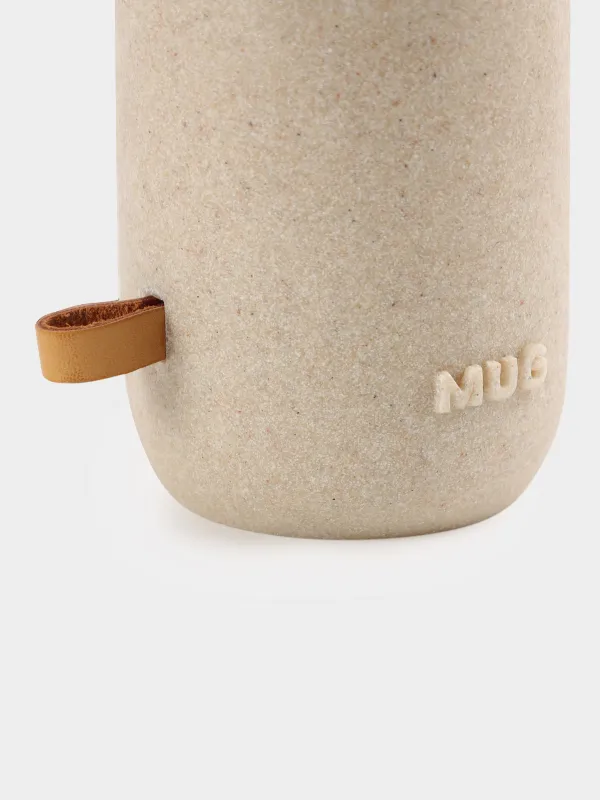 Жуынатын бөлмеге арналған стақан, 10 см, полирезин, сарғылт-қоңыр, дақ, Dune, image-2