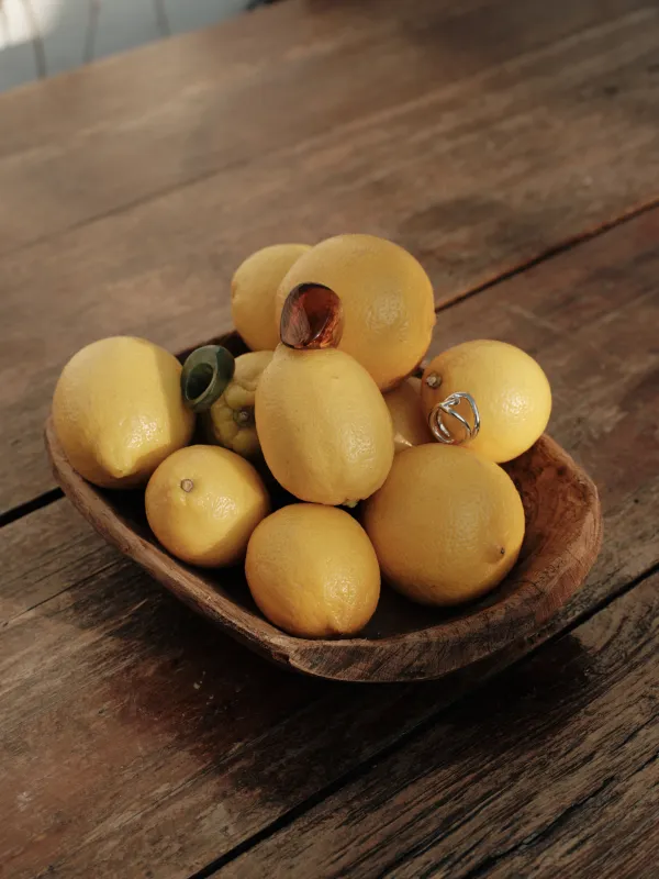 Сақина, 2 см, бірыңғай өлшем, шайыр, қоңыр, Mineral, image-3