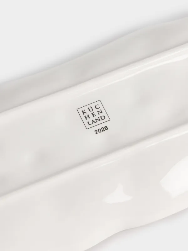 Ыдыс, 33х13 см, керамика, тікбұрышты, Шыршасы бар жылқы, Christmas tree, image-5