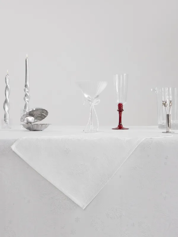 Аспаптарға арналған майлық, 30х45 см, жаккард, полиэстер, тікбұрышты, сарғылт-қоңыр, Қар ұшқындары, Snowflakes, image-4