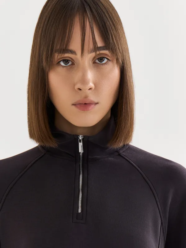 Әйелдерге арналған худи, өлшемі M, сыдырмасы бар, модал/полиэстер/эластан, қоңыр, Alice, image-2