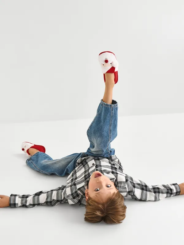 Балалар тәпішкелері, үйге арналған, өлшемі 27, жүн, қызыл және ақ, Аяз ата, Generous, image-6