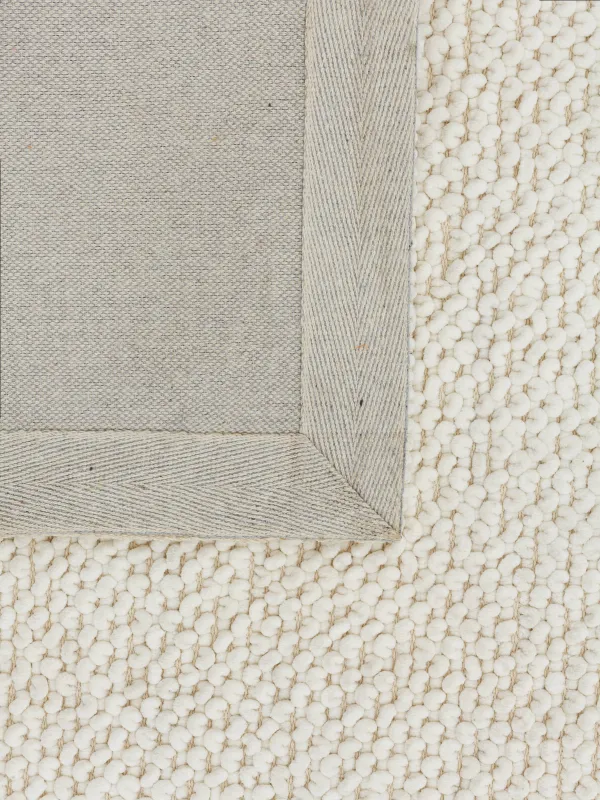 Кілем, 150х210 см, полиэстер / мақта, сүт / сұр, көпіршіктер, image-2