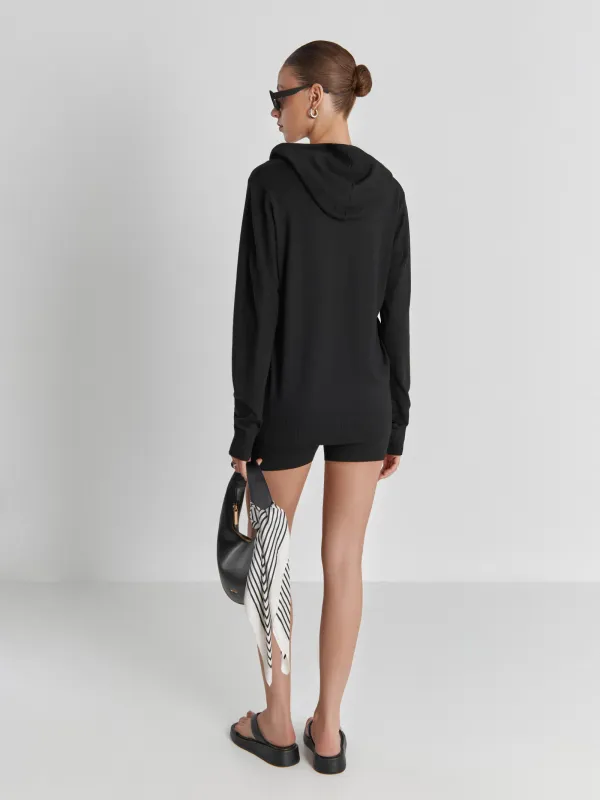 Худи женское, вискоза/полиамид, черное, Camilla, image-3
