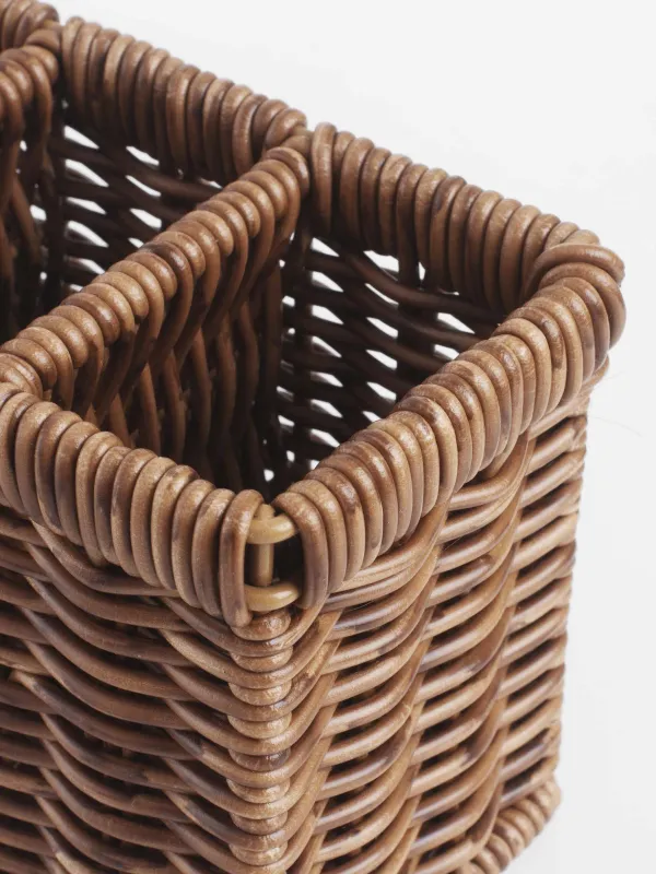 Ас құралдарына арналған тұғыр, 10х14 см, 3 бөлім, ротанг, қоңыр, Blendy, image-4