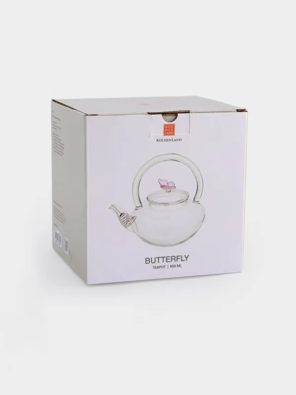 Шәйнек, 600 мл, шыны пайдаланылған / Болат, көбелек, көбелек, image-4