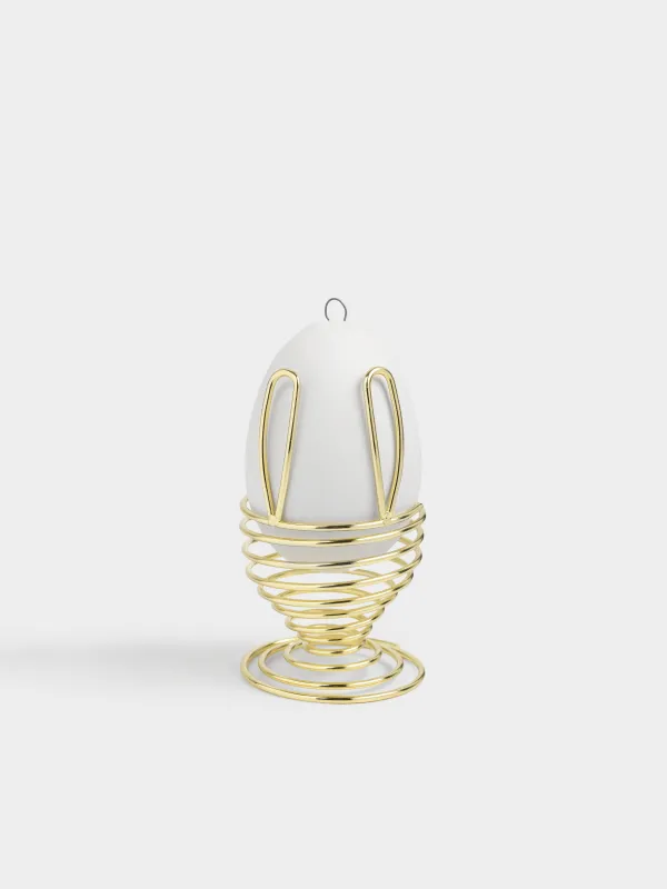 Подставка для яйца, 9 см, сталь, золотистая, Ушки кролика, Twist gold, image-2