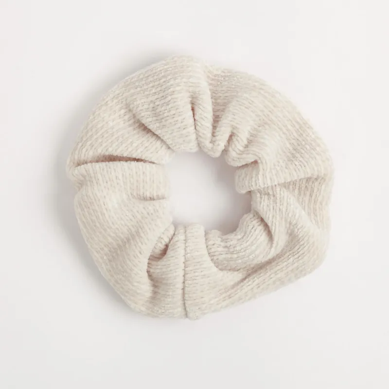 Резинка для волос, 10 см, вельвет, бежевая, Hair velvet