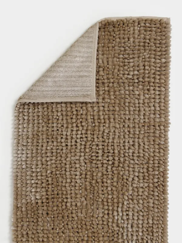 Кілемше, 50х80 см, сырғанауға қарсы, полиэфир, бежевый, Fluff, image-4