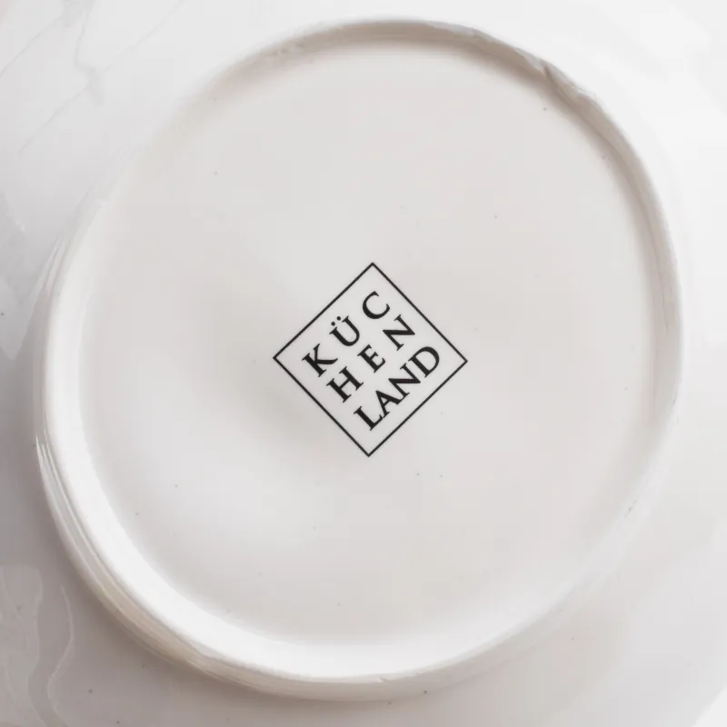 Жеміс вазасы, 27х9 см, керамика, сүт түстес, дақтары бар, тегіс емес жиек, Delicia, image-3