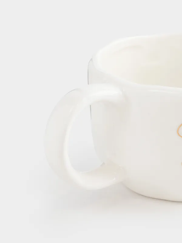 Саптыаяқ, 450 мл, керамика, сүт түстес, Тегіс емес жиек, Scroll, image-3