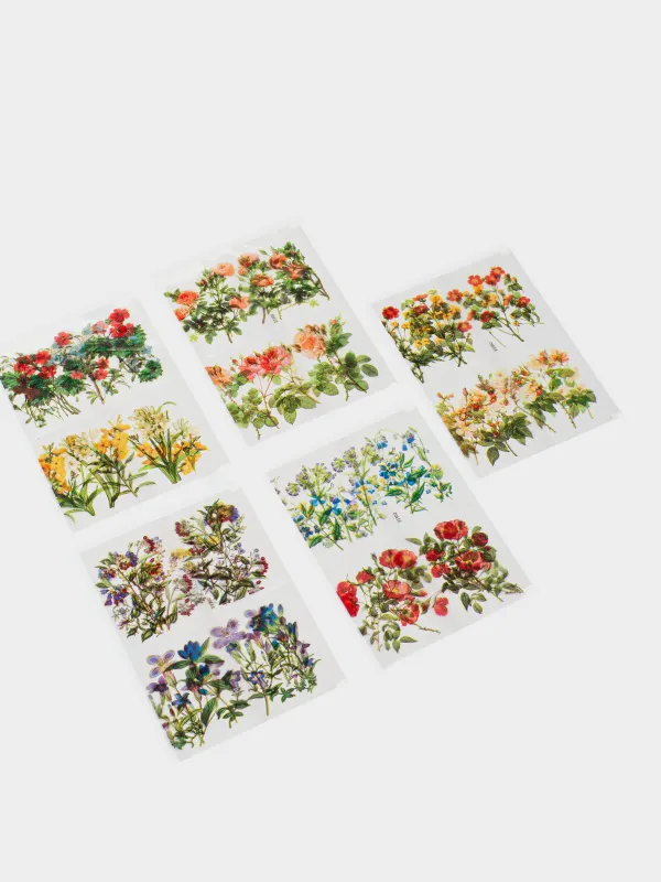 Набор термоэтикеток для яиц, 10 шт, 15х9 см, пасхальный, ПВХ, Цветы, Easter, image-1