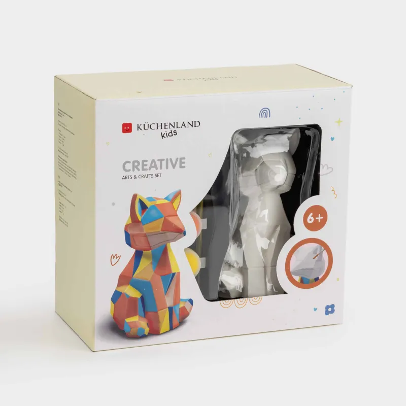 Шығармашылыққа арналған жиынтық, 1 зат, кескіндеме, гипс, Графикалық түлкі, Creative