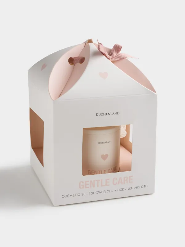 Набор косметический, гель для душа/мочалка для тела, White tea, Gentle care, image-3