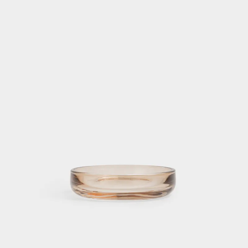 Мыльница, 12 см, стекло, овальная, коричневая, Градиент, Rachas