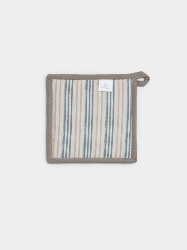 Прихватка, 20х20 см, хлопок, квадратная, молочная, Полосы, Stripes kitchen, image-2