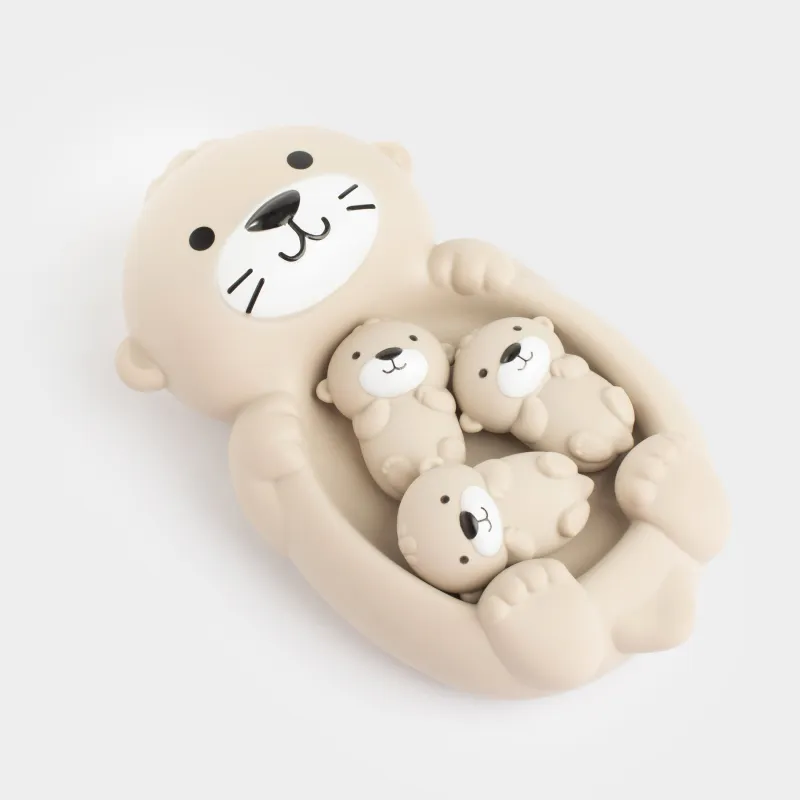 Шомылуға арналған ойыншықтар жиынтығы, 4 дана, ПВХ, сарғылт-қоңыр, Кәмшат отбасымен бірге, Kiddy, image-1