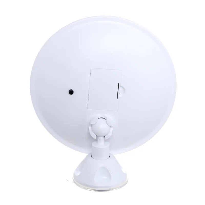 Ілулі айна, 18 см, үлкейткіш, жабысатын сорғыштары бар, жарықтандырылған, пластик, ақ, Mirror, image-1