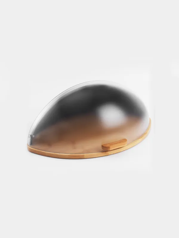 Хлебница, 44х28х15 см, пластик/бамбук, овальная, черная, Black style, image-3