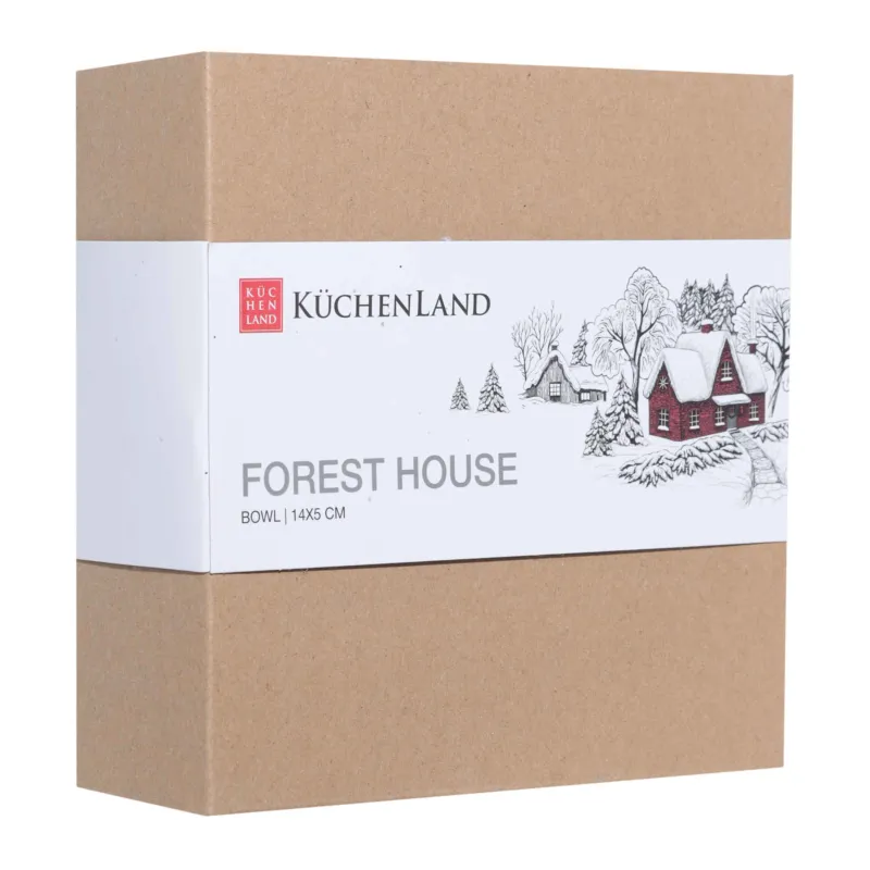 Салат ыдысы, 15х5 см, 290 мл, фарфор N, ақ, Ормандағы үй,  Forest house, image-3