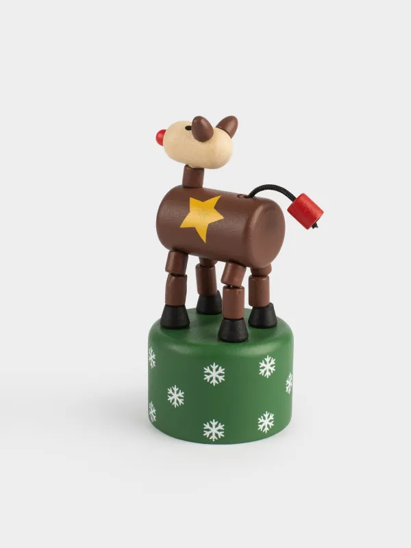 Ойыншық, 10х5 см, тартқыш, ағаш, қоңыр, Ит, Dog, image-3