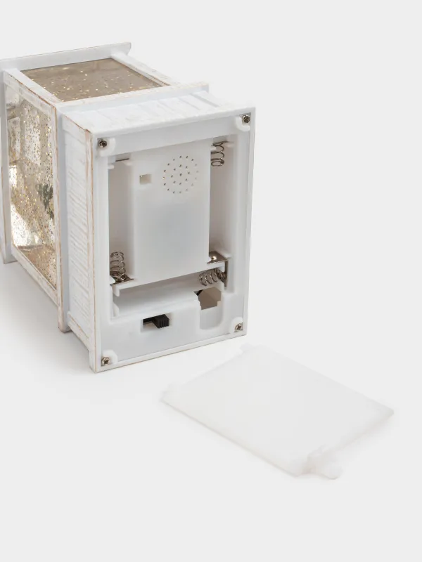 Қар шамы, 17 см, жарықтандырылған, пластик, ақ, Үйдегі аю, White style, image-4