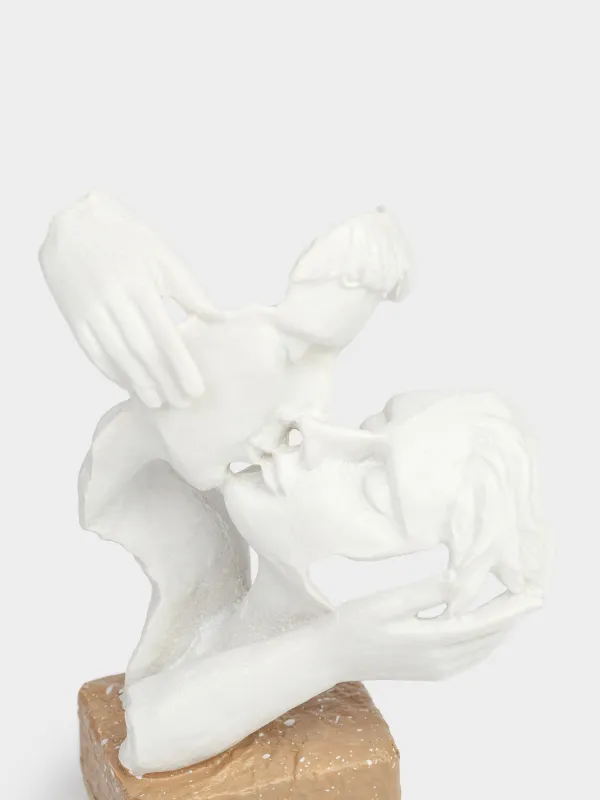 Мүсінше, 8х12 см, полирезин, сүт түстес, Сүйіс, Baise, image-3