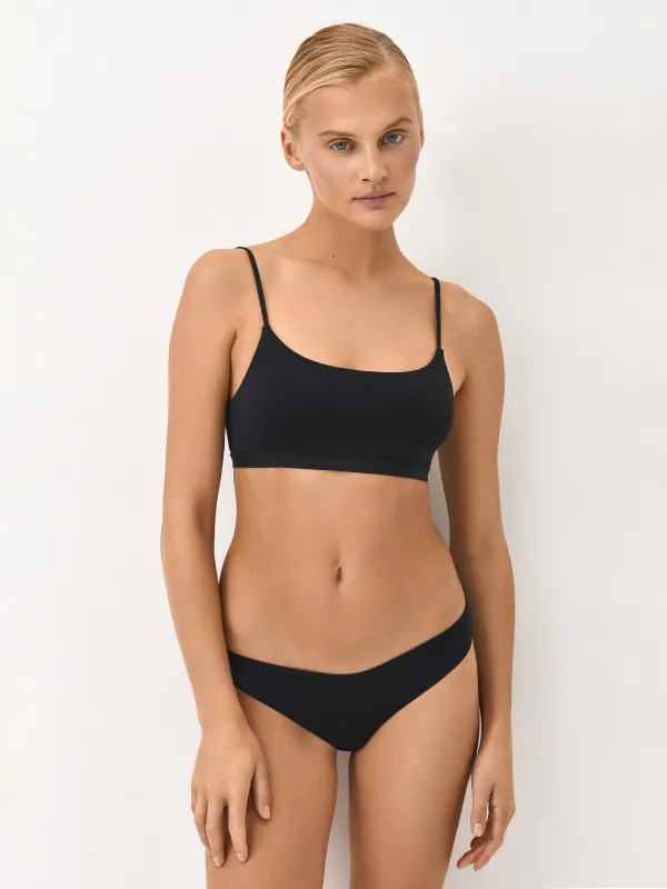 Топ бра, өлшемі XS, белдіктері бар, полиамид/эластан, қара, Madalena, image-0