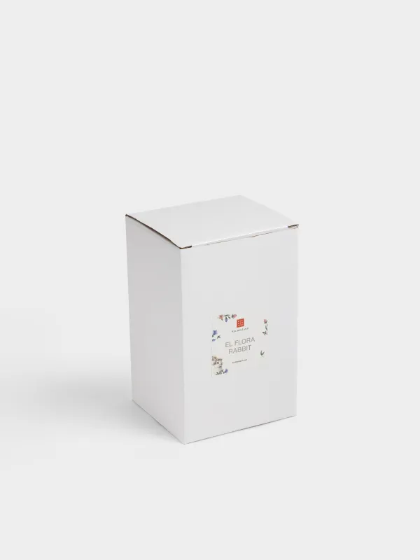 Мүсінше, 16 см, керамика, сүт түстес, Гүлдері бар қоян, El flora rabbit, image-5