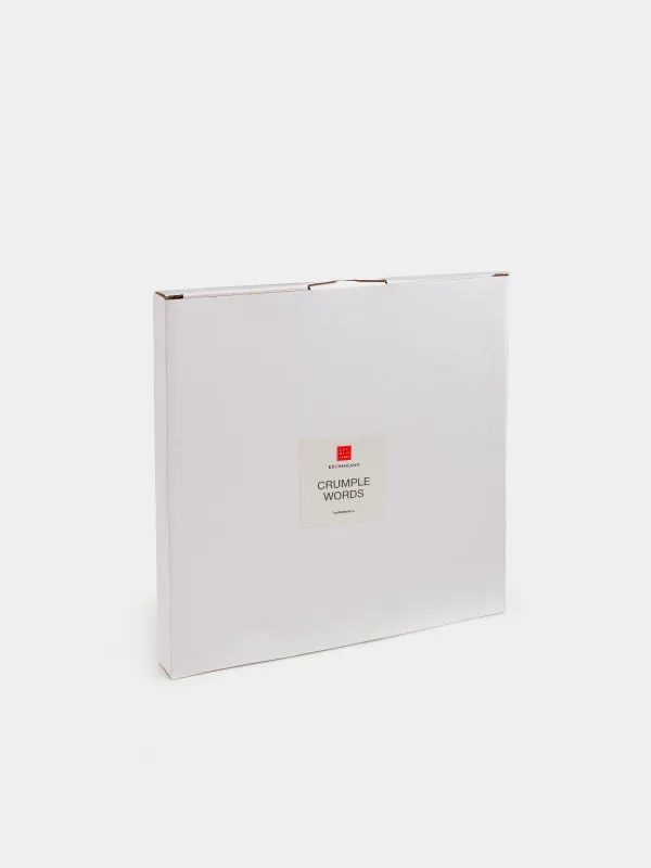 Тарелка обеденная, 27 см, фарфор P, молочная, Enjoy the moment, Crumple words, image-4