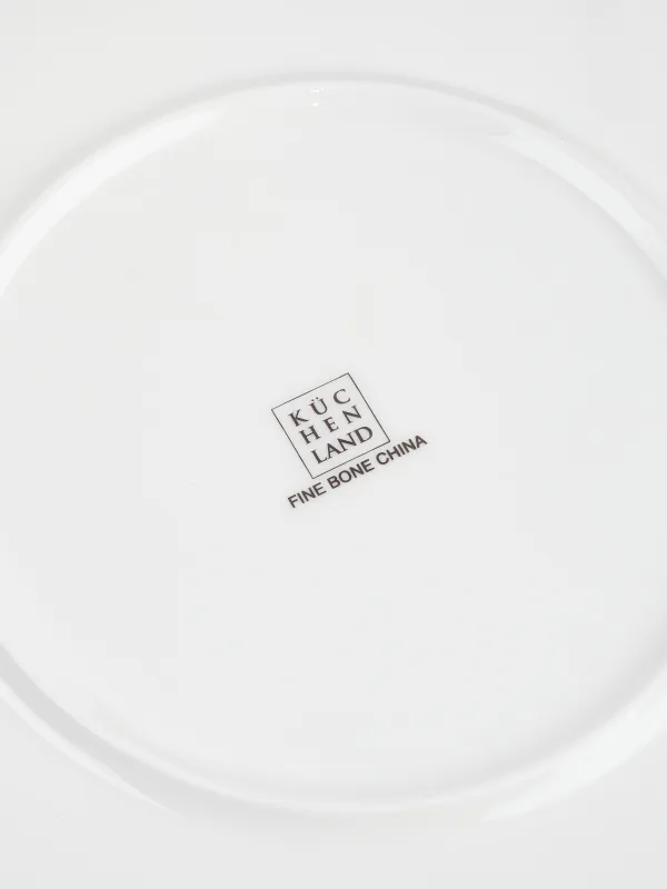 Түскі ас тәрелкесі, 27 см, фарфор F, ақ, алтын жиегі бар, Гүл, Peony gold, image-3