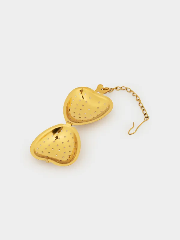 Кружка, 350 мл, 2 шт, с ситом на подставке, фарфор N/сталь, коричневая/бежевая, Scroll, image-5