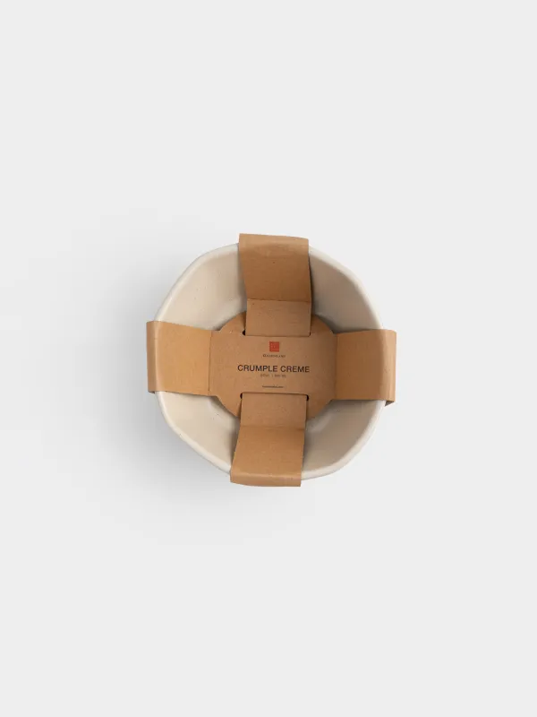 Кесе, 14х7 см, керамика, сүт түстес, Мыжылған әсер, Crumple creme, image-4