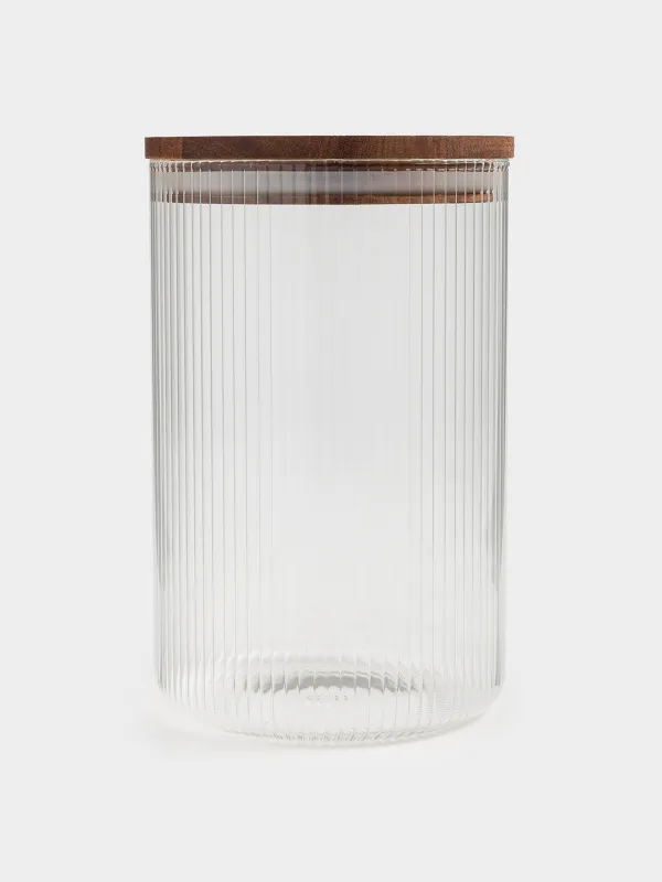 Банка для сыпучих продуктов, 1,2 л, Ravi wood, image-2