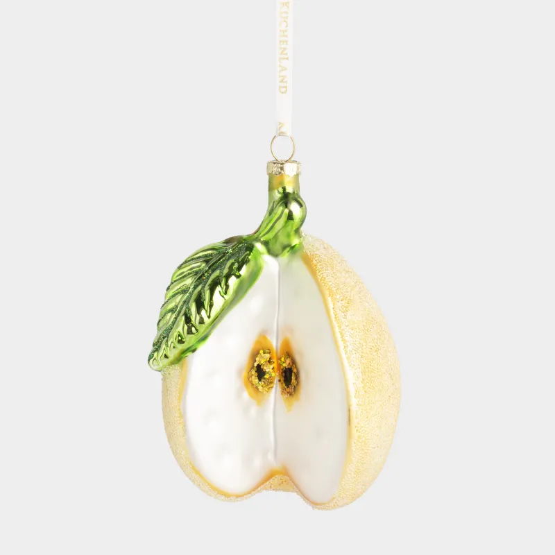 Шырша ойыншығы, 11 см, шыны, сары, Алмұрт, Fruits