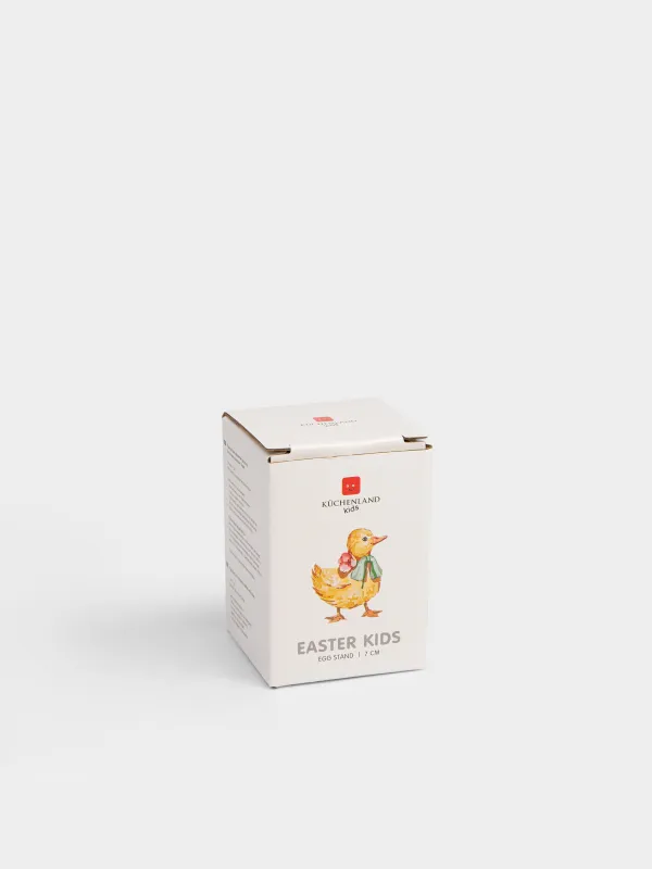 Подставка для яйца, детская, 7 см, фарфор N, белая, Утенок, Easter Kids, image-4