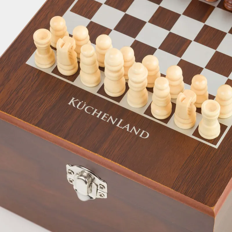 Набор для виски, 1 перс, 4 пр, в коробке, стакан/кубики/щипцы, стекло/мрамор, Шахматы, Sabal, image-4