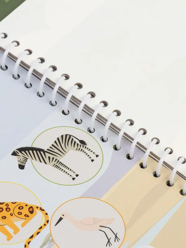 Раскраска водная, 19x19 см, 6 л, многоразовая, с маркером, картон, Зоопарк, Creative aqua, image-5