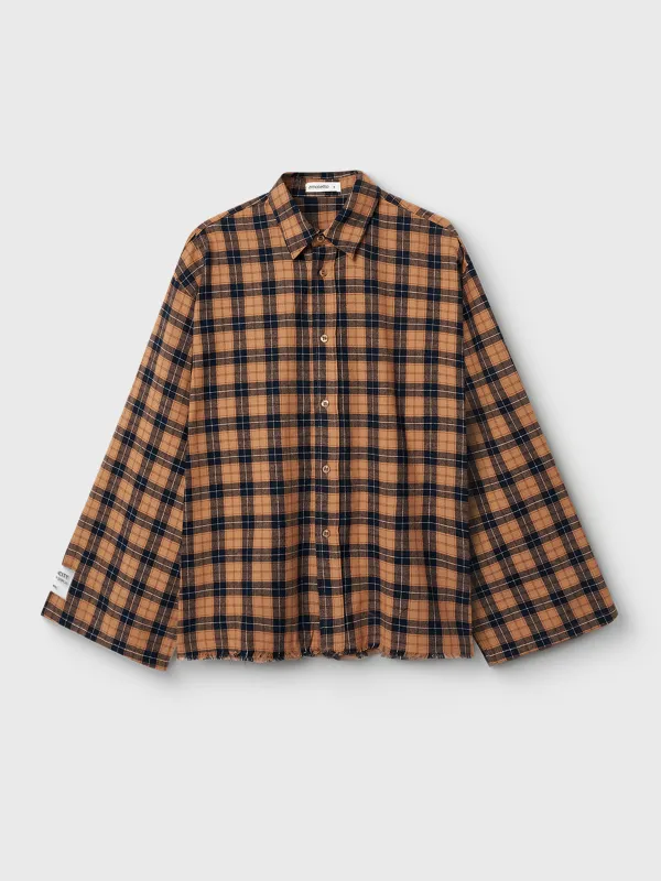 Рубашка с длинным рукавом, сине-коричневая, Leonor, image-4