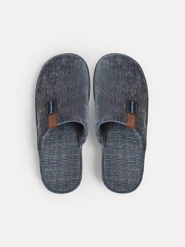 Ерлер тәпішкесі, үйге арналған, ө. 42-43, полиэстер, көк, Serious, image-1