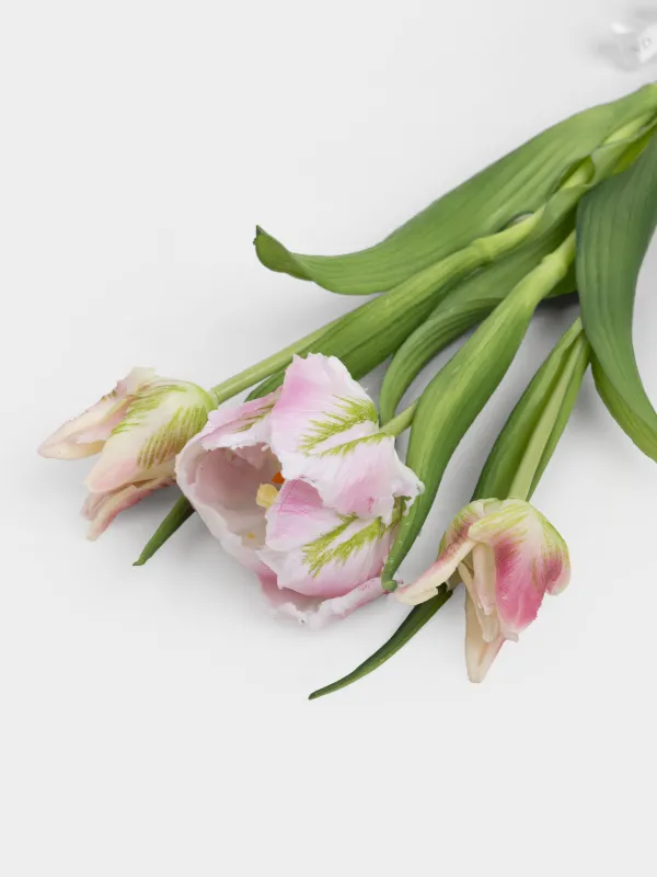 Букет искусственный, 40 см, ПВХ/металл, Бело-розовые тюльпаны, Tulip garden, image-2