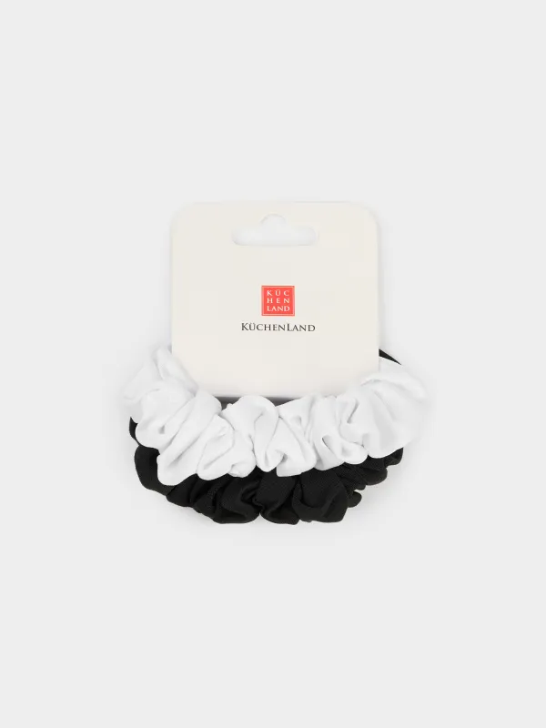 Шаш резеңкелер жинағы, 7 см, 2 дана, полиэстер, қара/ақ, Silk, image-2