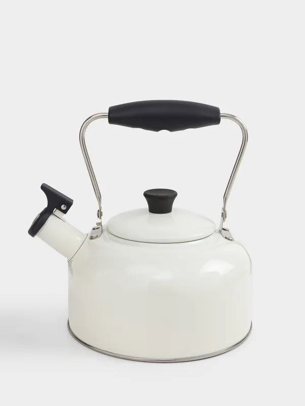 Чайник, 2,7 л, со свистком, сталь, молочный, Nostalgia, image-0