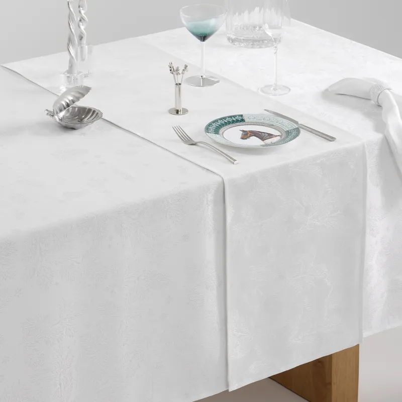 Үстел төсеніші, 40х160 см, жаккард, полиэстер, сарғылт-қоңыр, Қар ұшқындары, Snowflakes