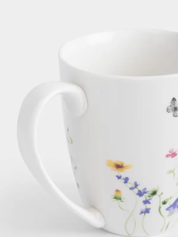 Саптыаяқ, 320 мл, фарфор N, ақ, Шалғын гүлдері, Meadow, image-3