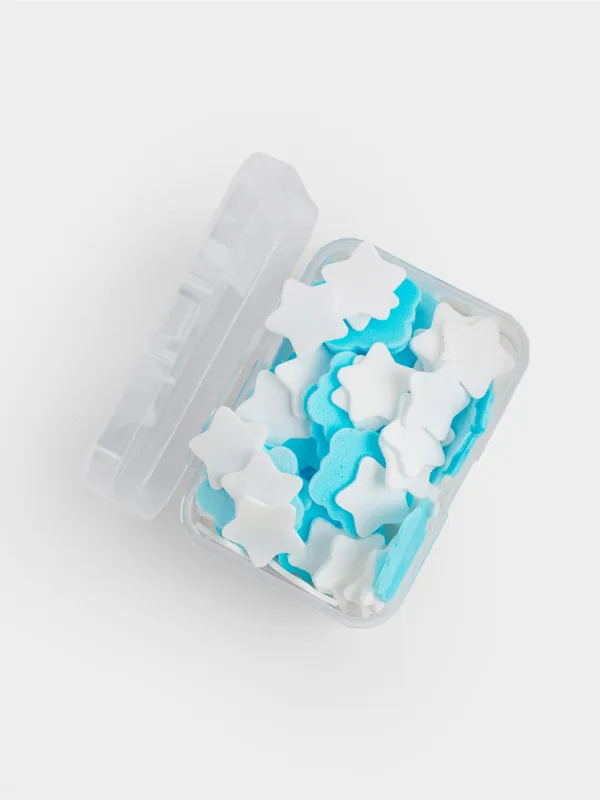 Сабын-конфетти, 2 см, 80 дана, көк-ақ, кокос/көкжидек, Жұлдыздар мен Қар ұшқындары, Confetti, image-1