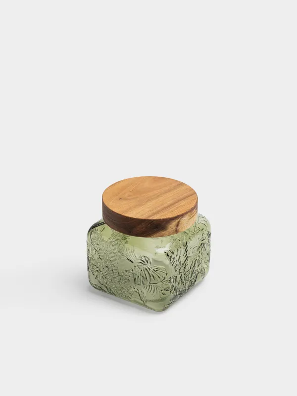 Банка для сыпучих продуктов, 1,3 л, Монстера, Tropical leaves, image-1