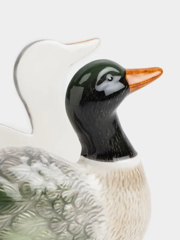 Майлық ұстағыш, 15 см, тіс тазалағыштарға арналған бөлімі бар, керамика, Үйректер мен Tiny үйрек, Duck, image-2