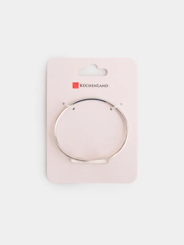 Кафф білезігі, 7 см, металл, күміс, Тамшылар, Jewelry, image-3